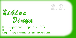 miklos dinya business card